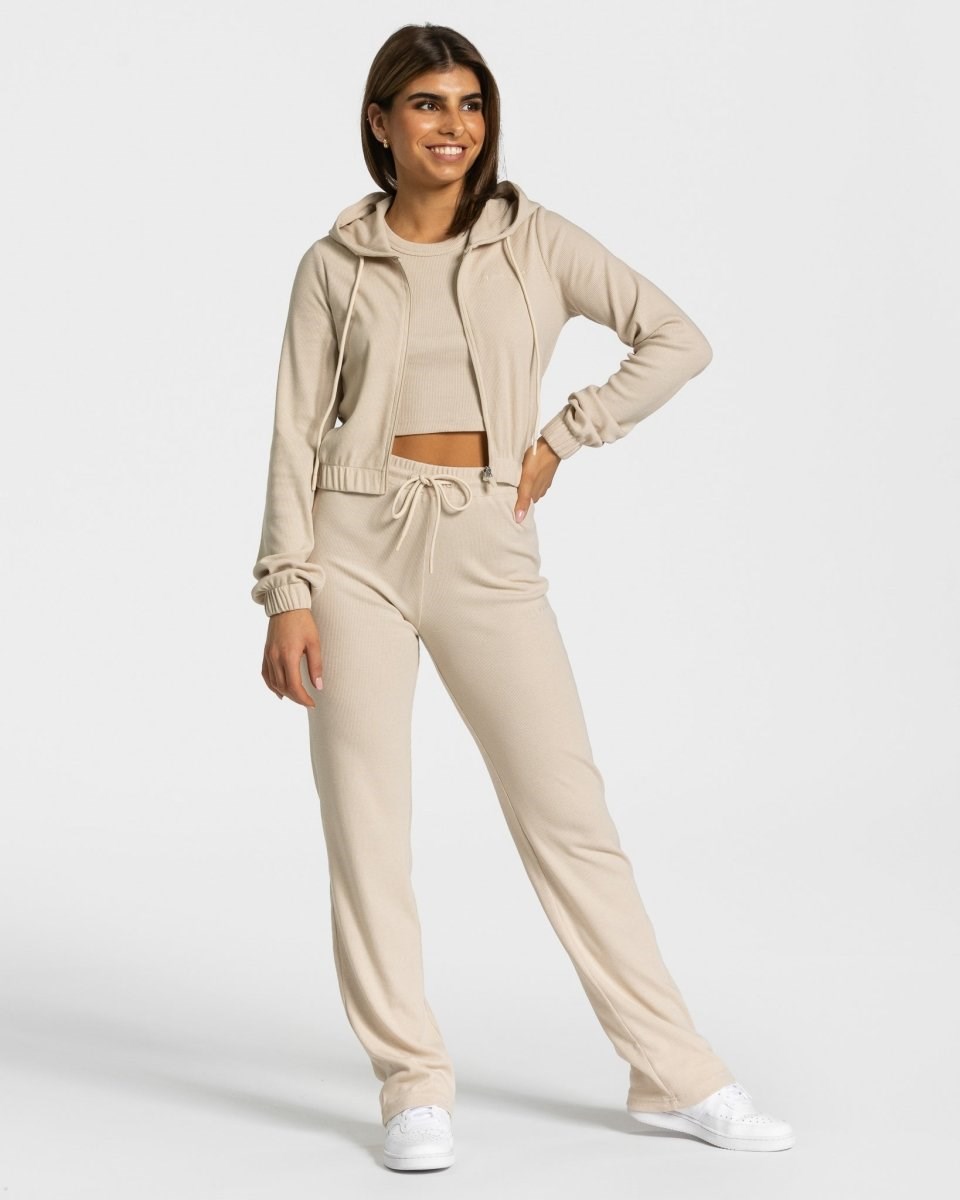 TEVEO Lounge Zip Hoodie Béžový | OTBZ-42186