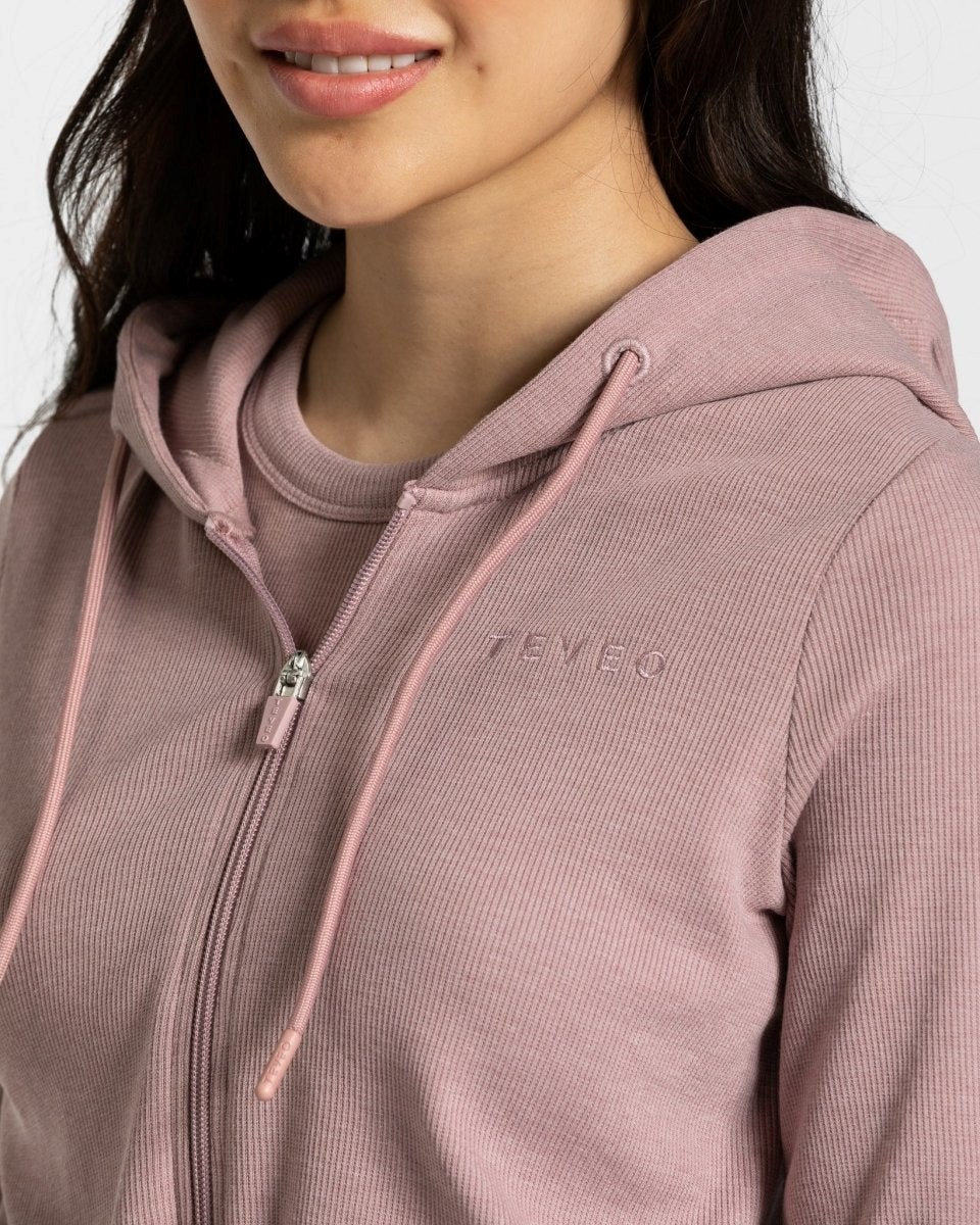 TEVEO Lounge Zip Hoodie Růžové | SFDI-98513