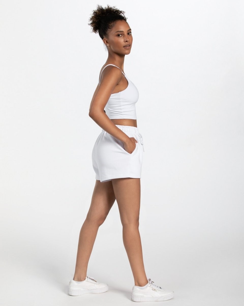 TEVEO Oversized Shorts Bílé | LEQV-54028