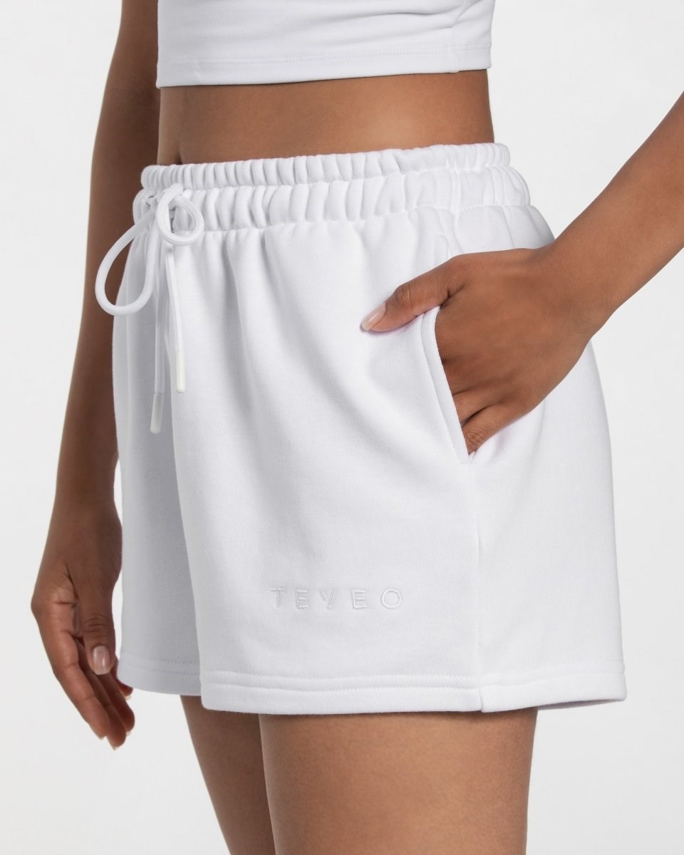 TEVEO Oversized Shorts Bílé | LEQV-54028