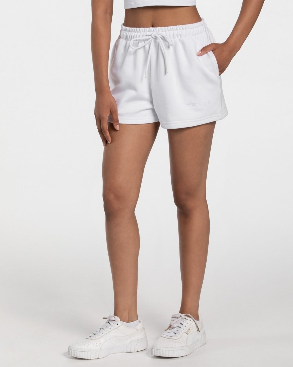 TEVEO Oversized Shorts Bílé | LEQV-54028