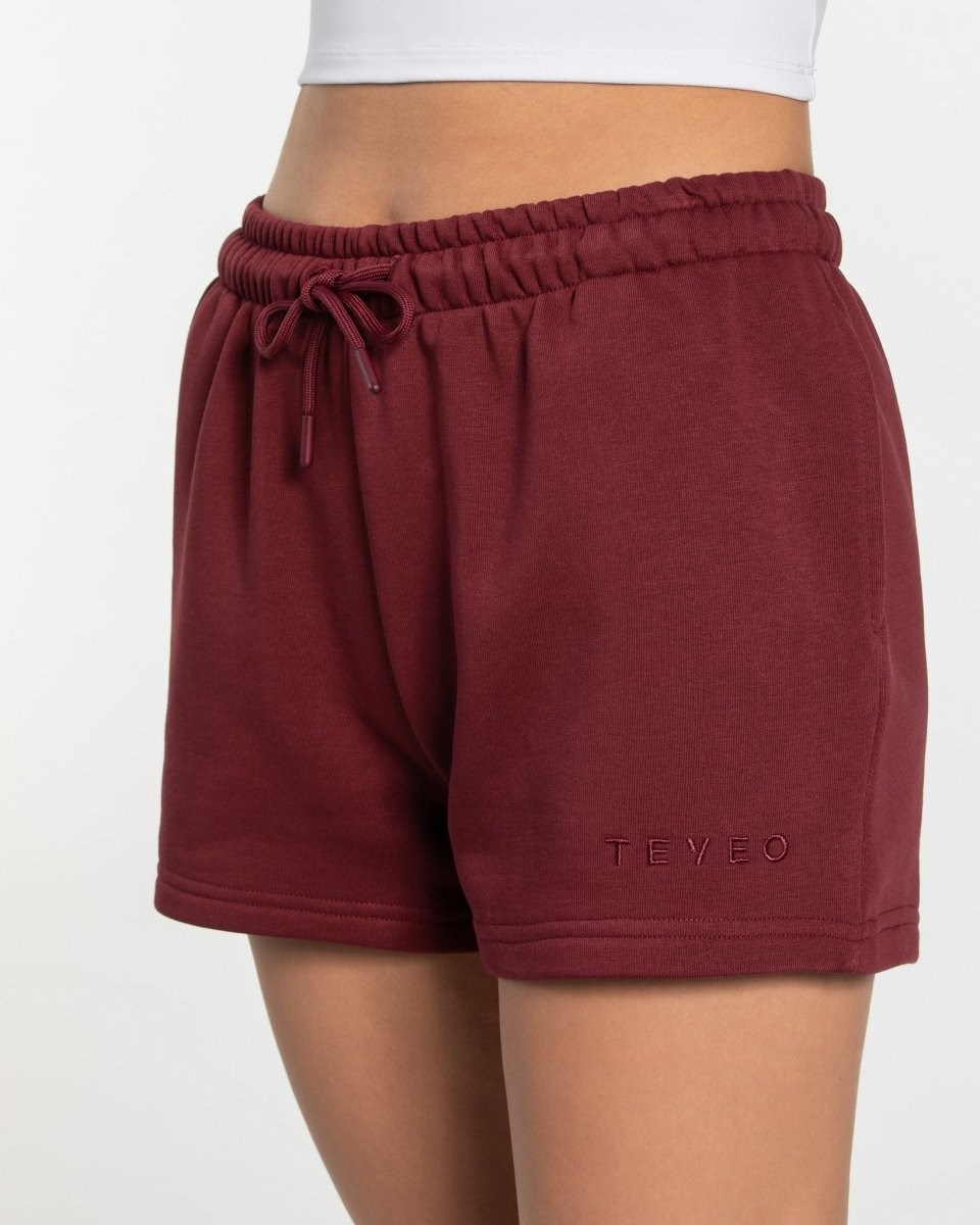 TEVEO Oversized Shorts Červené | SVPY-93614