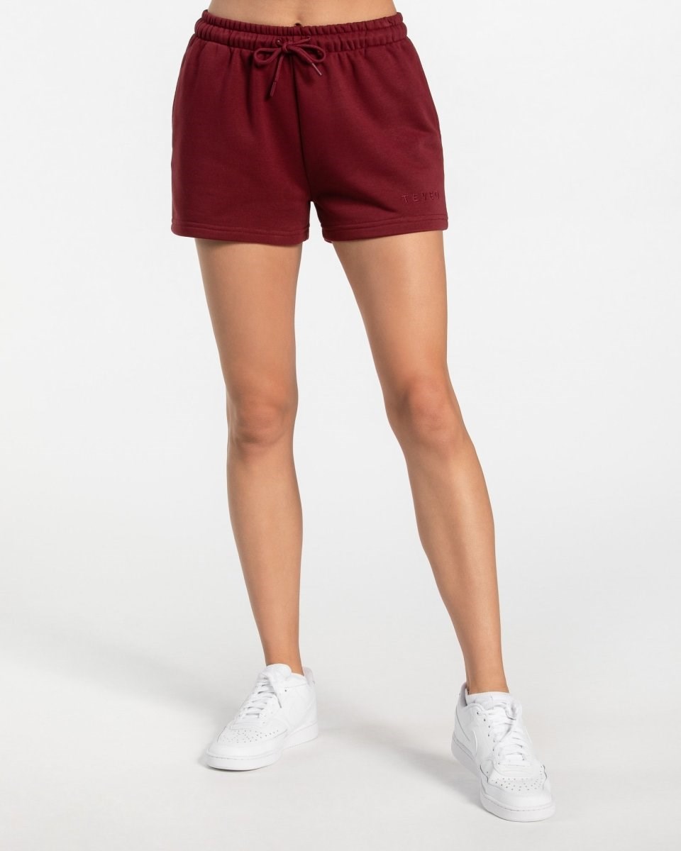 TEVEO Oversized Shorts Červené | SVPY-93614