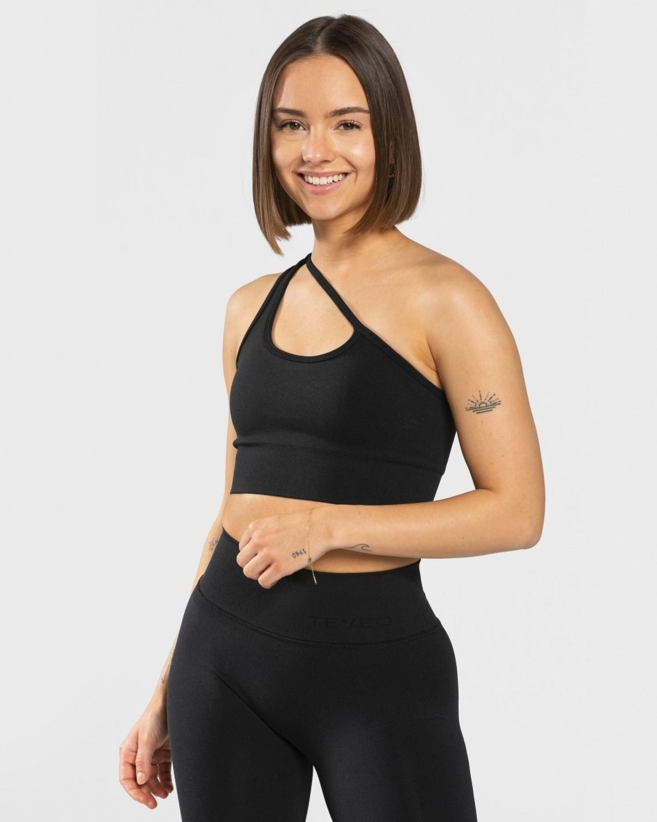 TEVEO Sassy One Shoulder Bh Černé | TIHA-53094