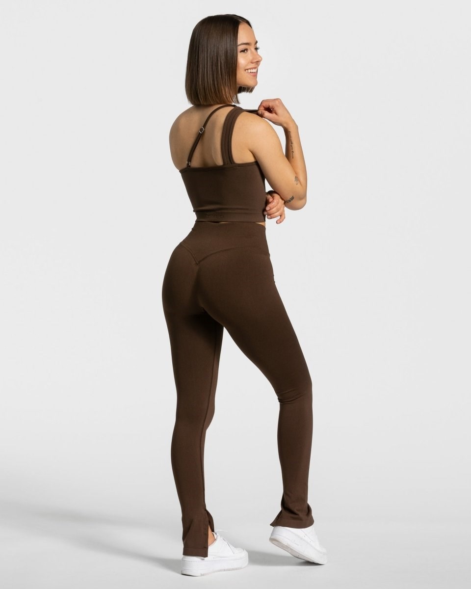 TEVEO Sassy One Shoulder Top Braun | ATPJ-47356