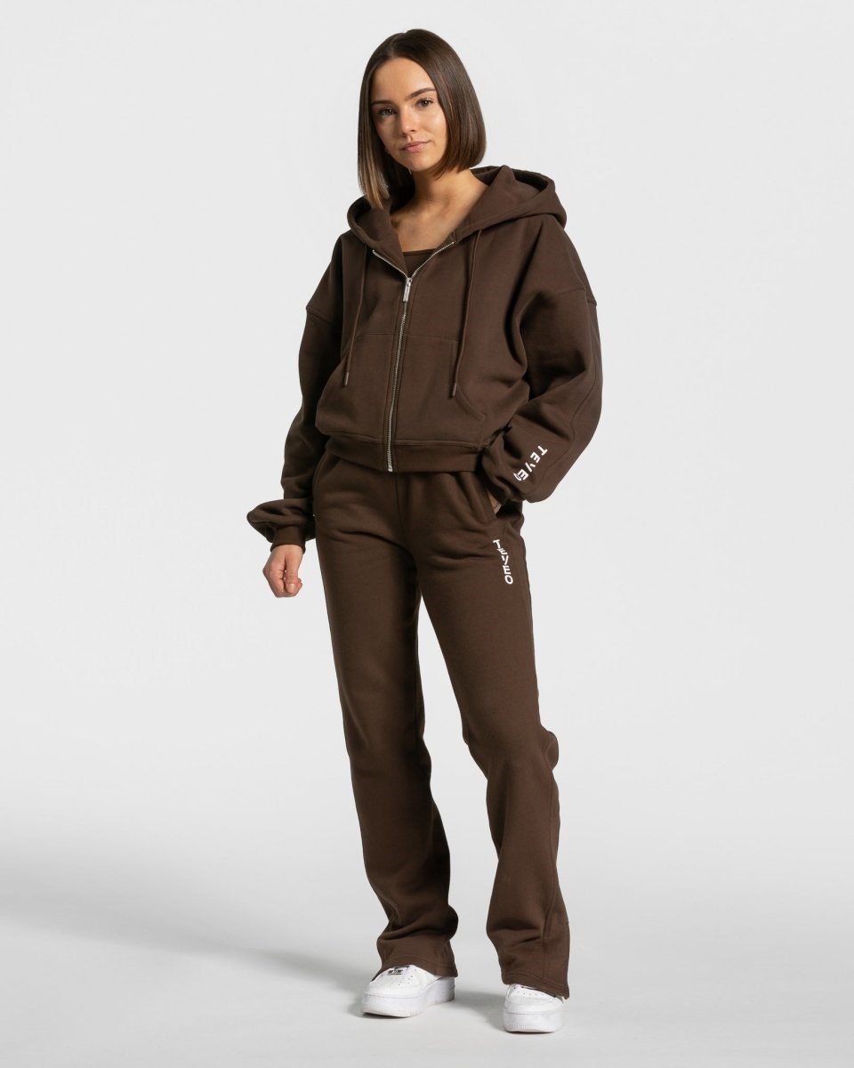 TEVEO Sassy Slit Jogger Braun | XKVO-43801