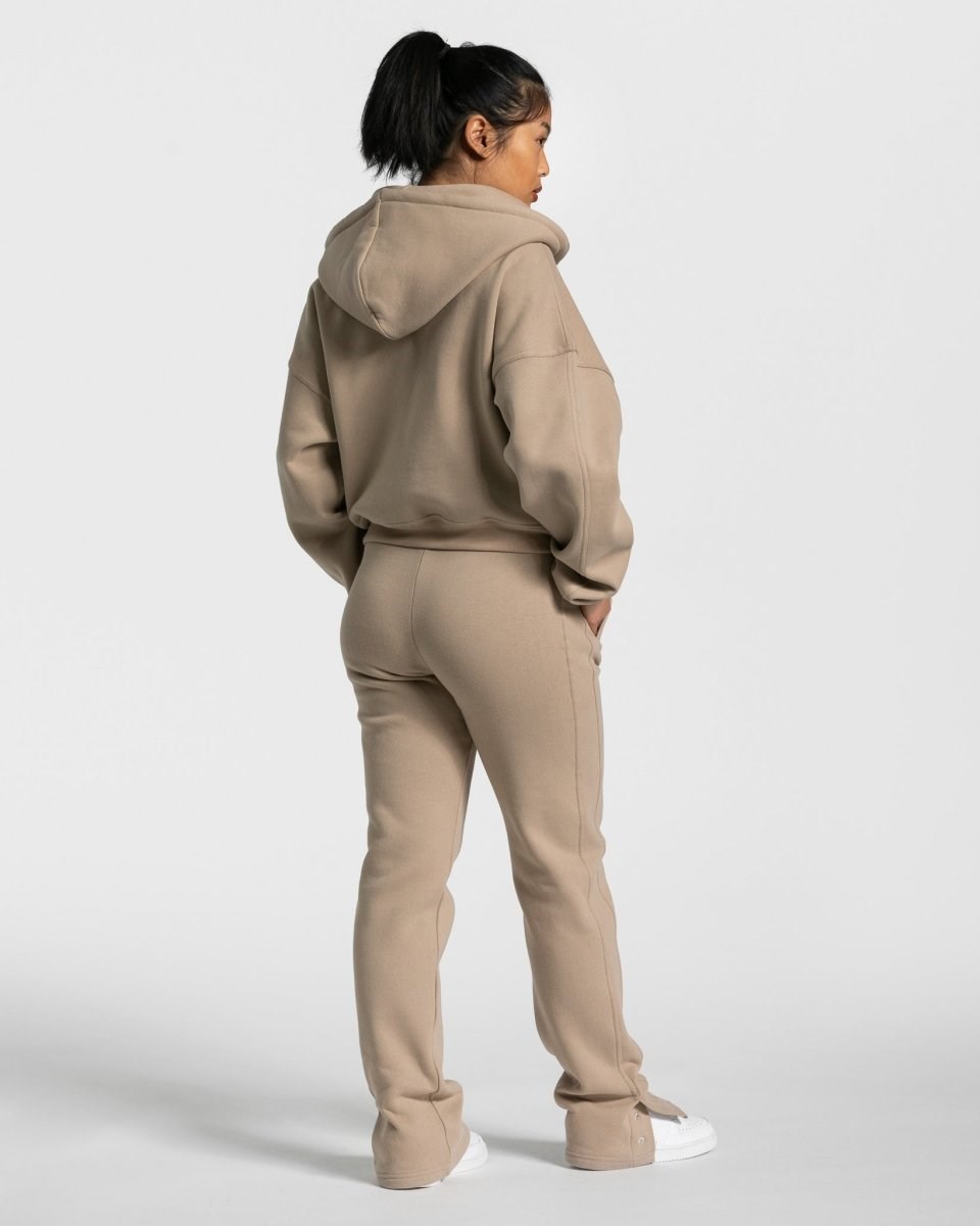 TEVEO Sassy Slit Jogger Béžový | OXET-48935