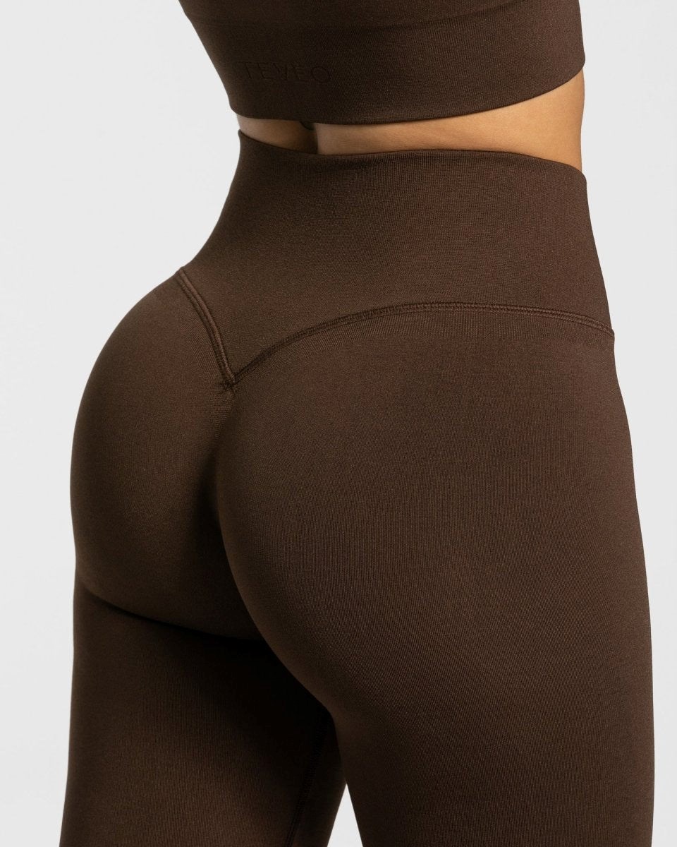 TEVEO Sassy Slit Leggings Braun | QUJT-73482