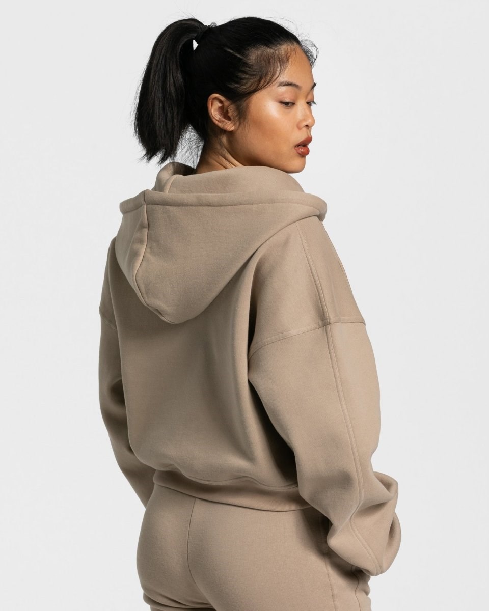 TEVEO Sassy Zip Hoodie Béžový | EJFY-10428
