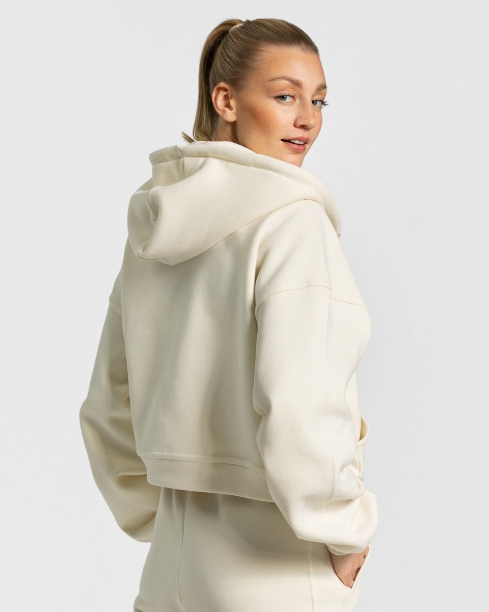 TEVEO Sassy Zip Hoodie Ivory | YOBW-26917