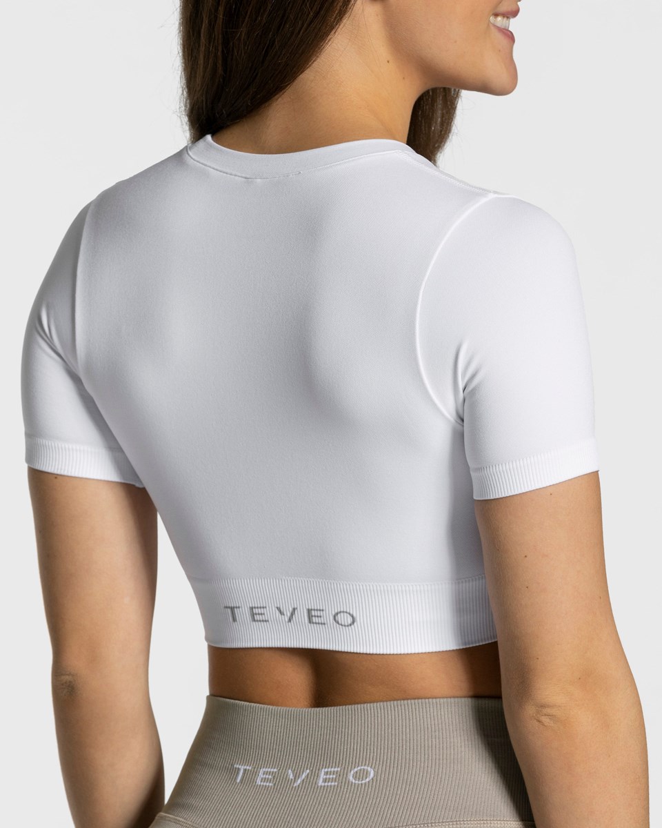 TEVEO Sensation Crop Top Bílé | SKLB-83401