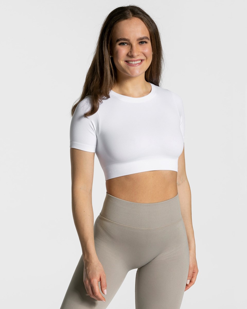 TEVEO Sensation Crop Top Bílé | SKLB-83401