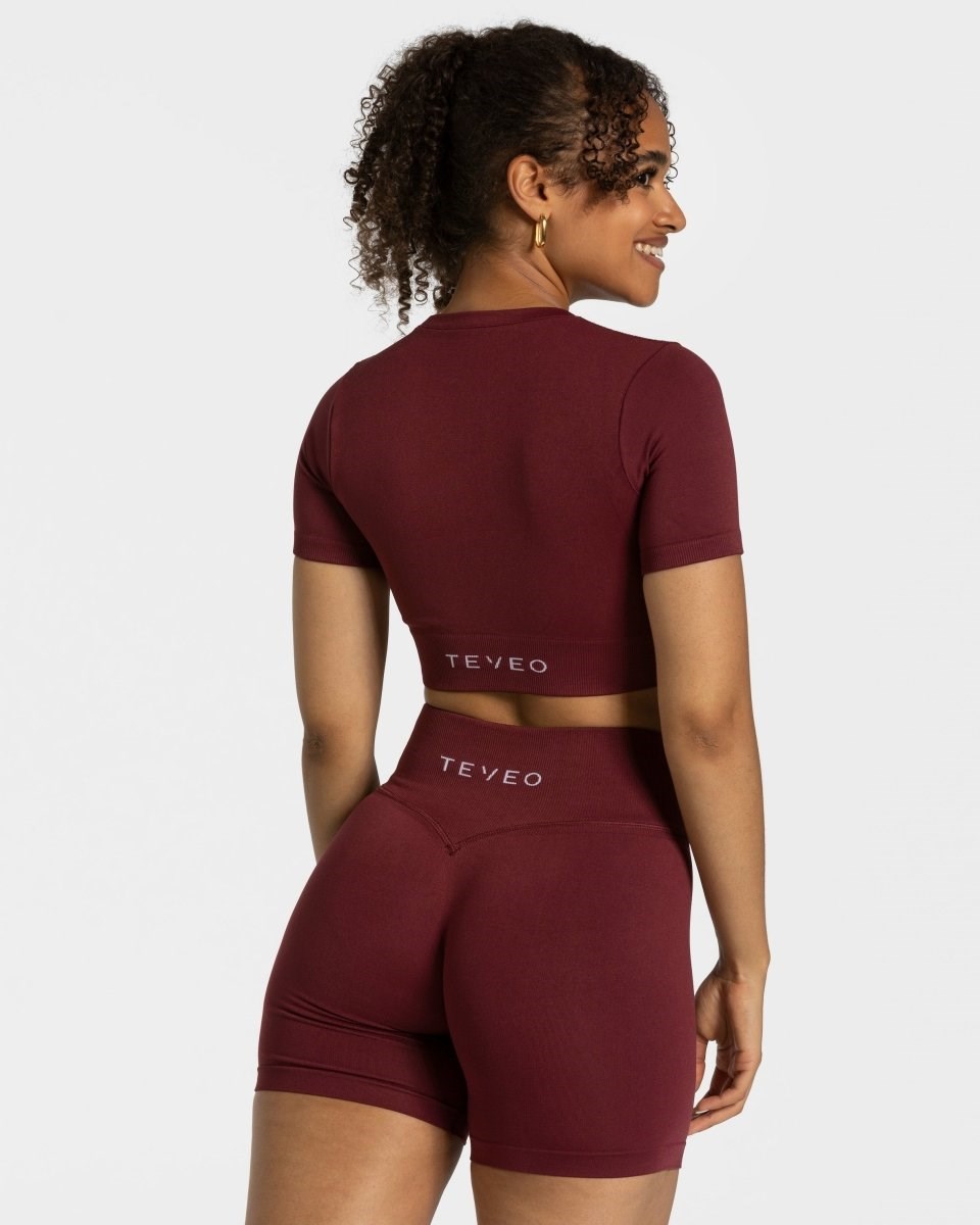 TEVEO Sensation Crop Top Červené | GAEW-97016