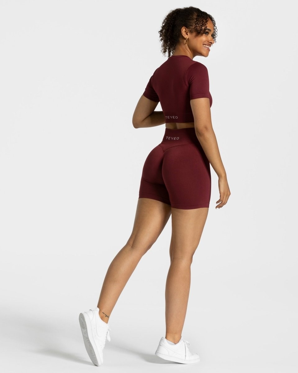TEVEO Sensation Crop Top Červené | GAEW-97016