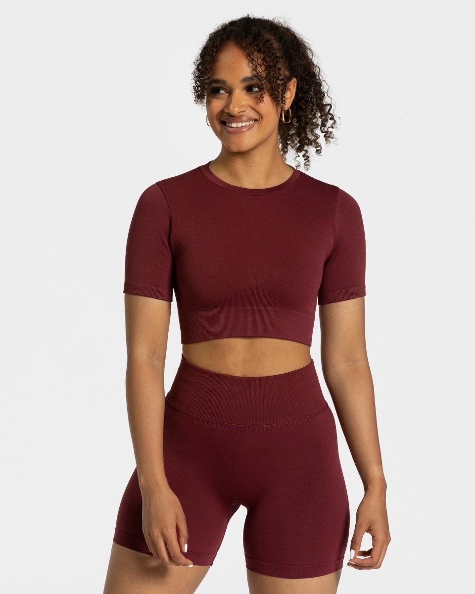 TEVEO Sensation Crop Top Červené | GAEW-97016