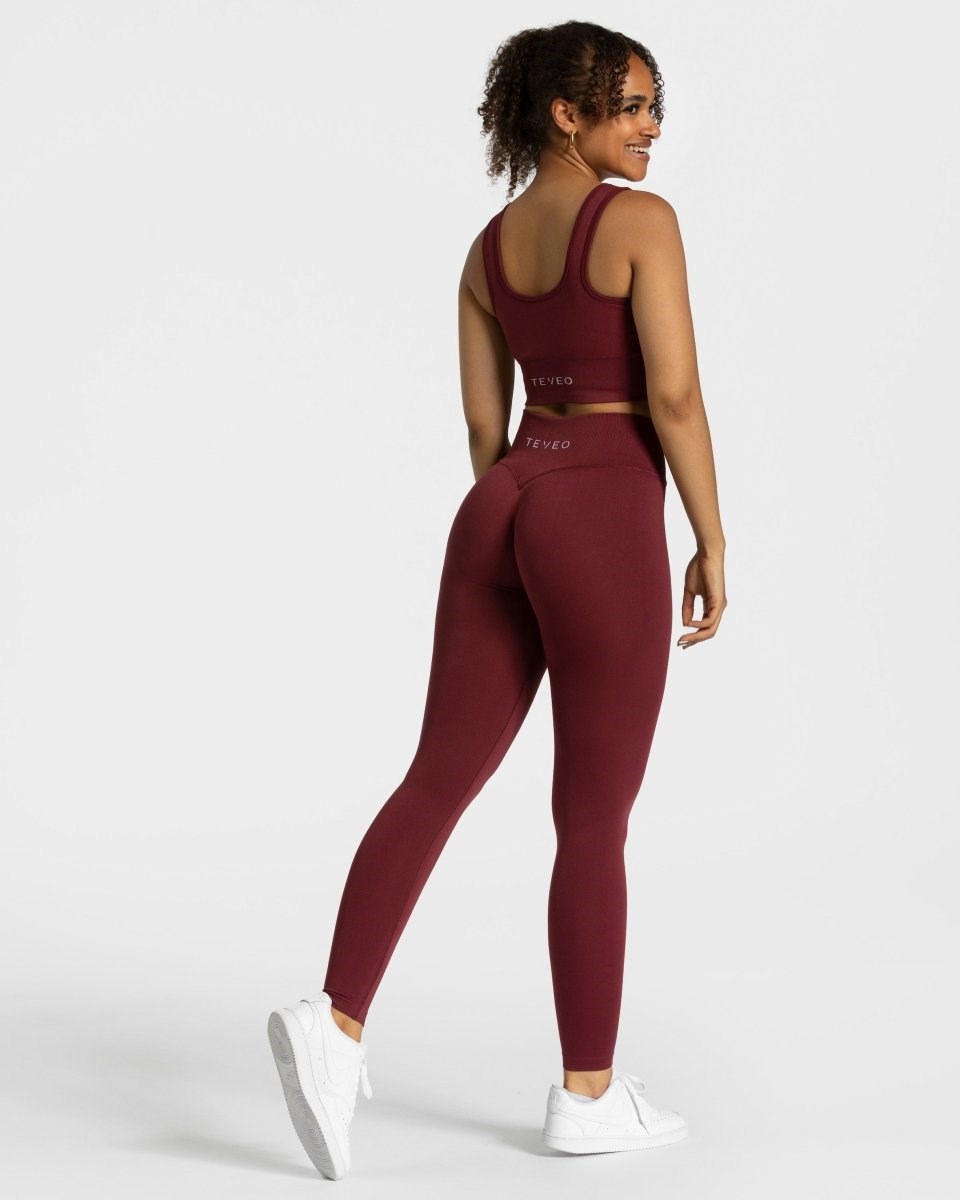 TEVEO Sensation Leggings Červené | DZOM-93482