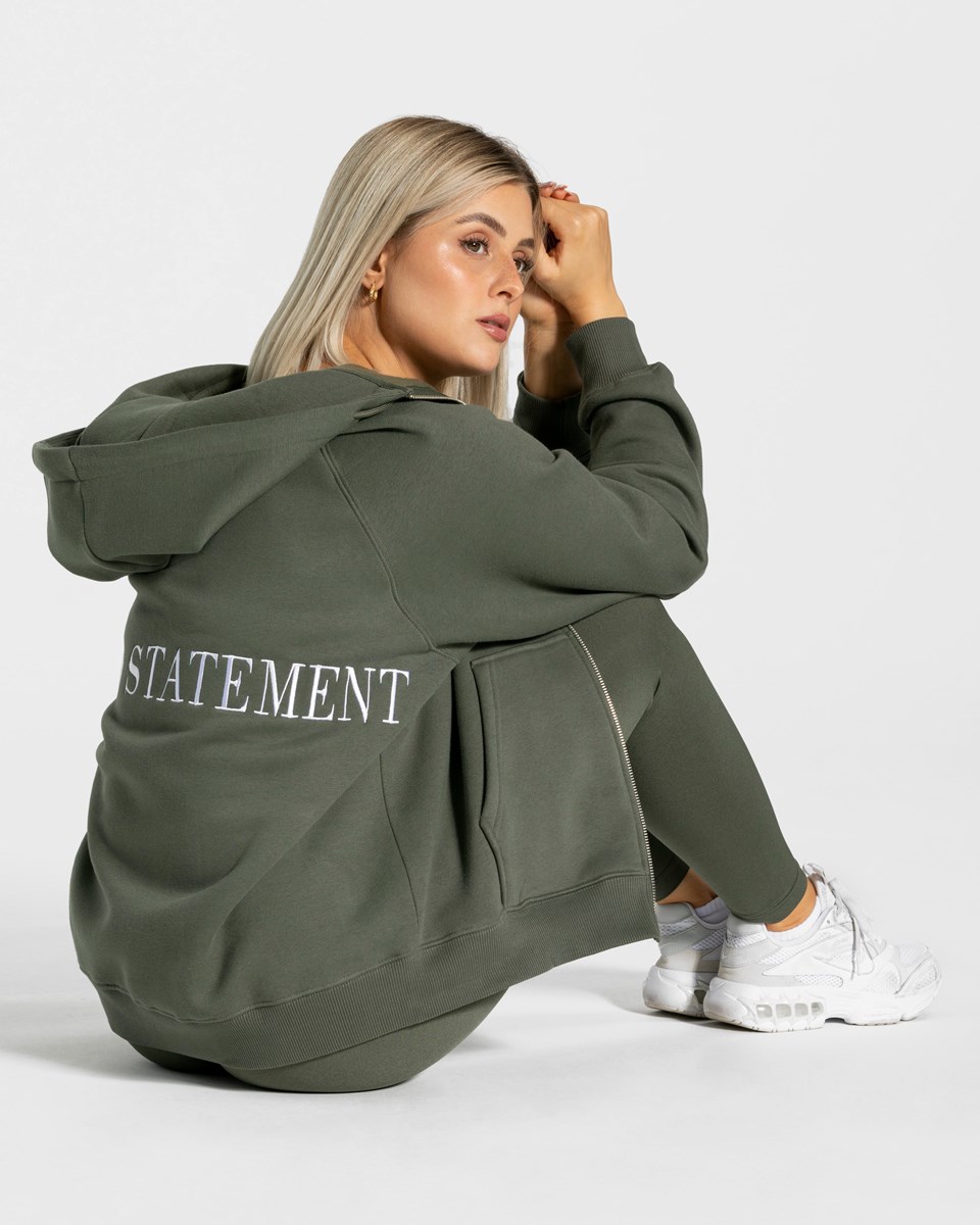 TEVEO Statement Oversized Jackets Hnědožlutý | ANLU-48257