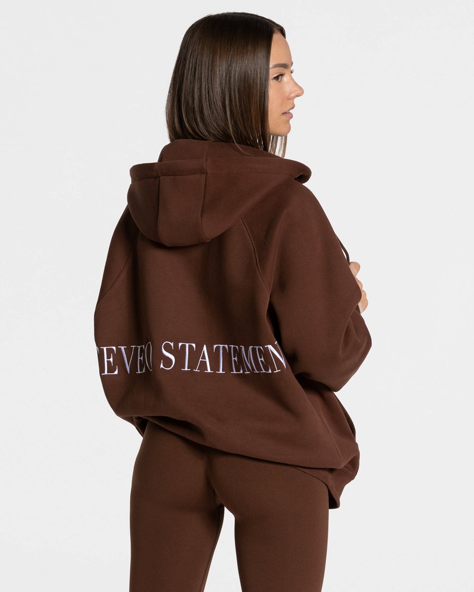 TEVEO Statement Oversized Jackets Kaffee | GEKN-70265