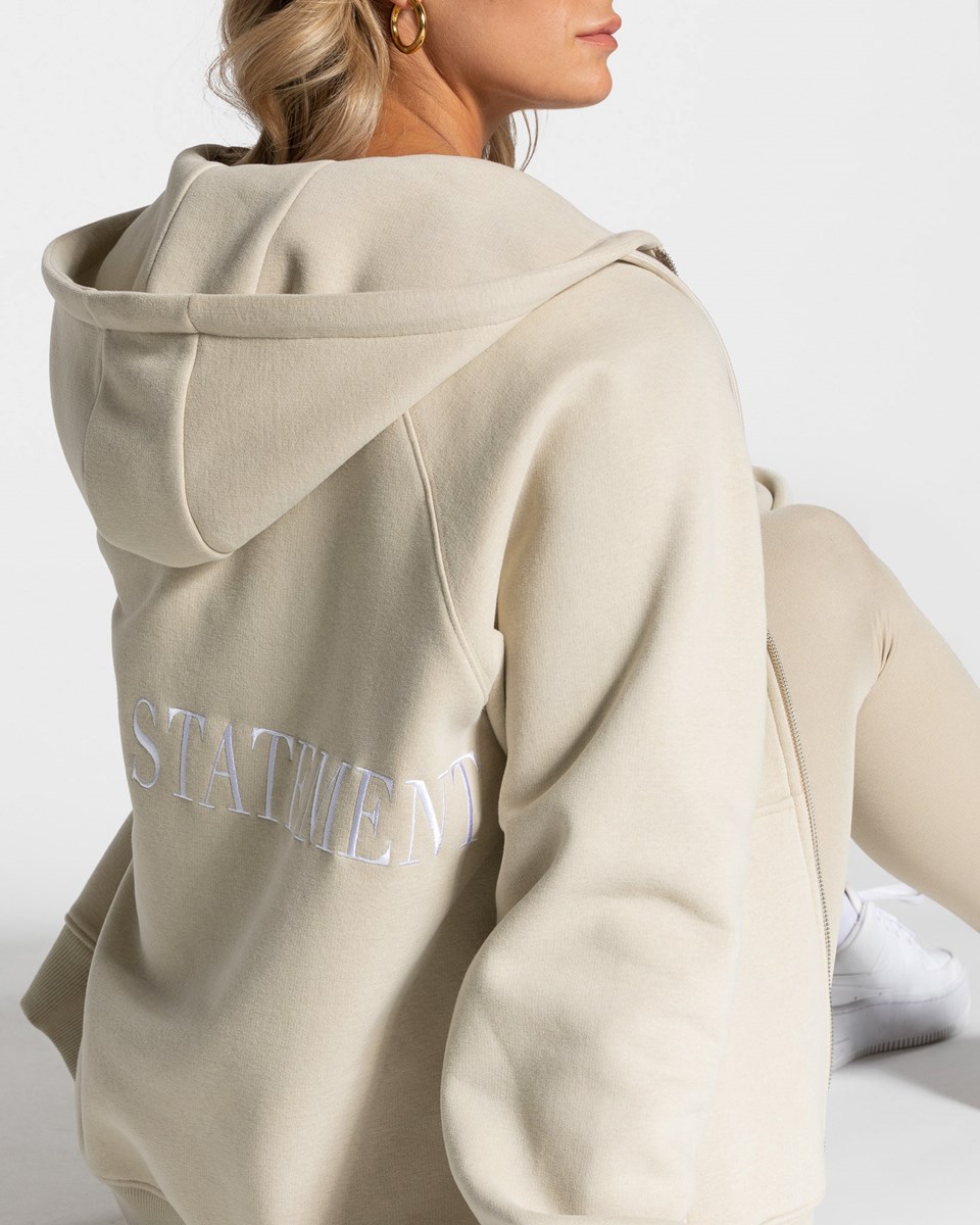 TEVEO Statement Oversized Jackets Sand | VUPJ-91230