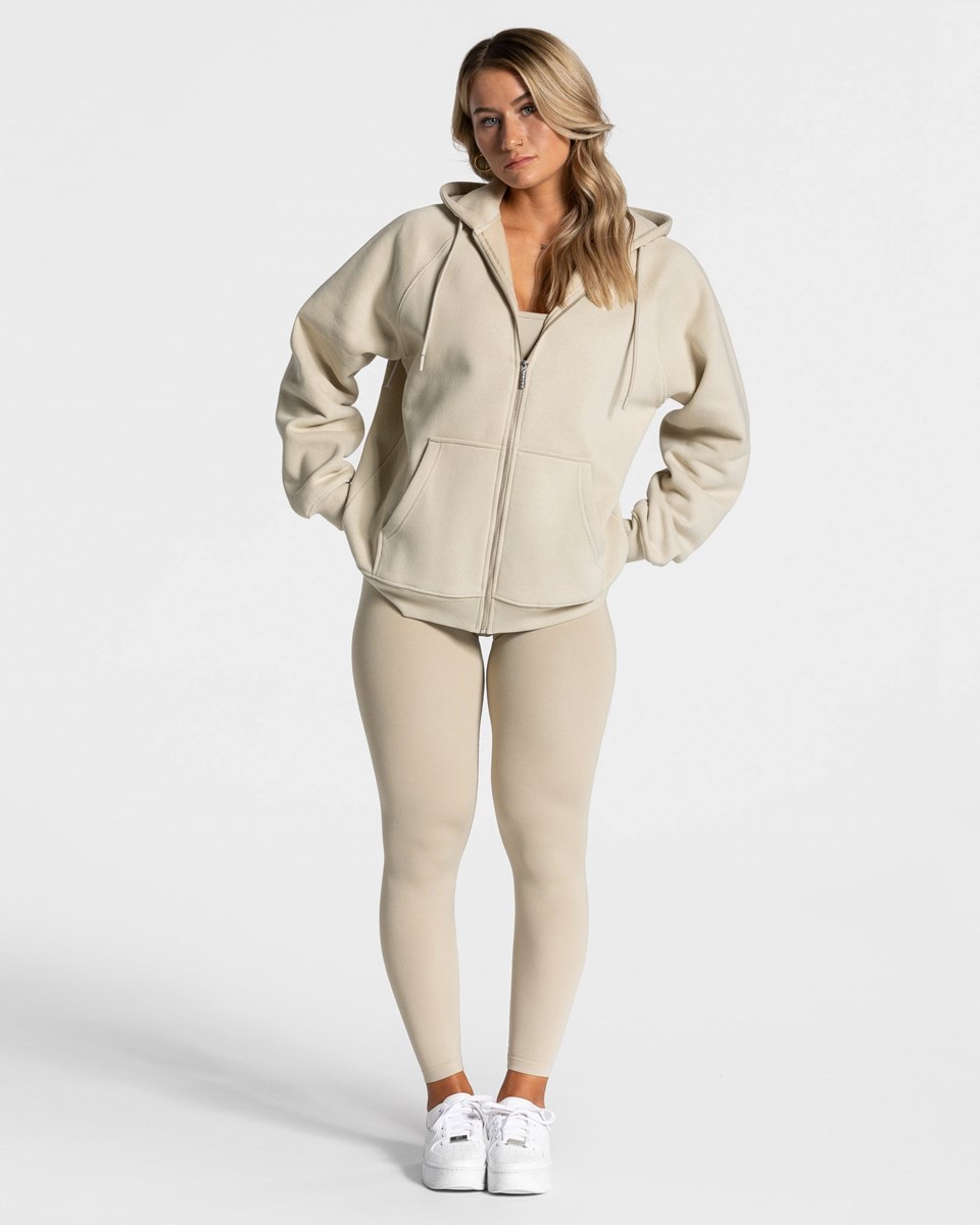 TEVEO Statement Oversized Jackets Sand | VUPJ-91230