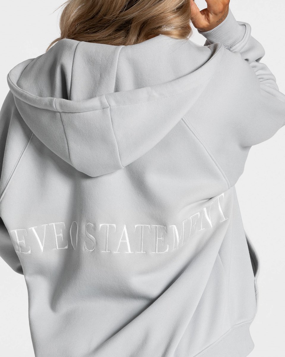 TEVEO Statement Oversized Jackets Světle Šedé | KFBL-98024