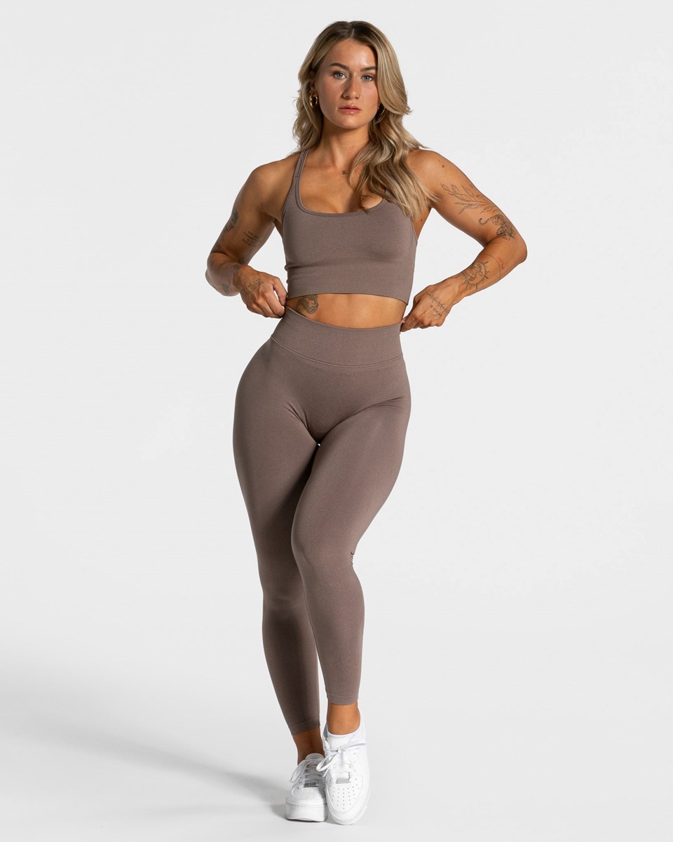 TEVEO Statement Scrunch Leggings Mokka | GLIQ-34159