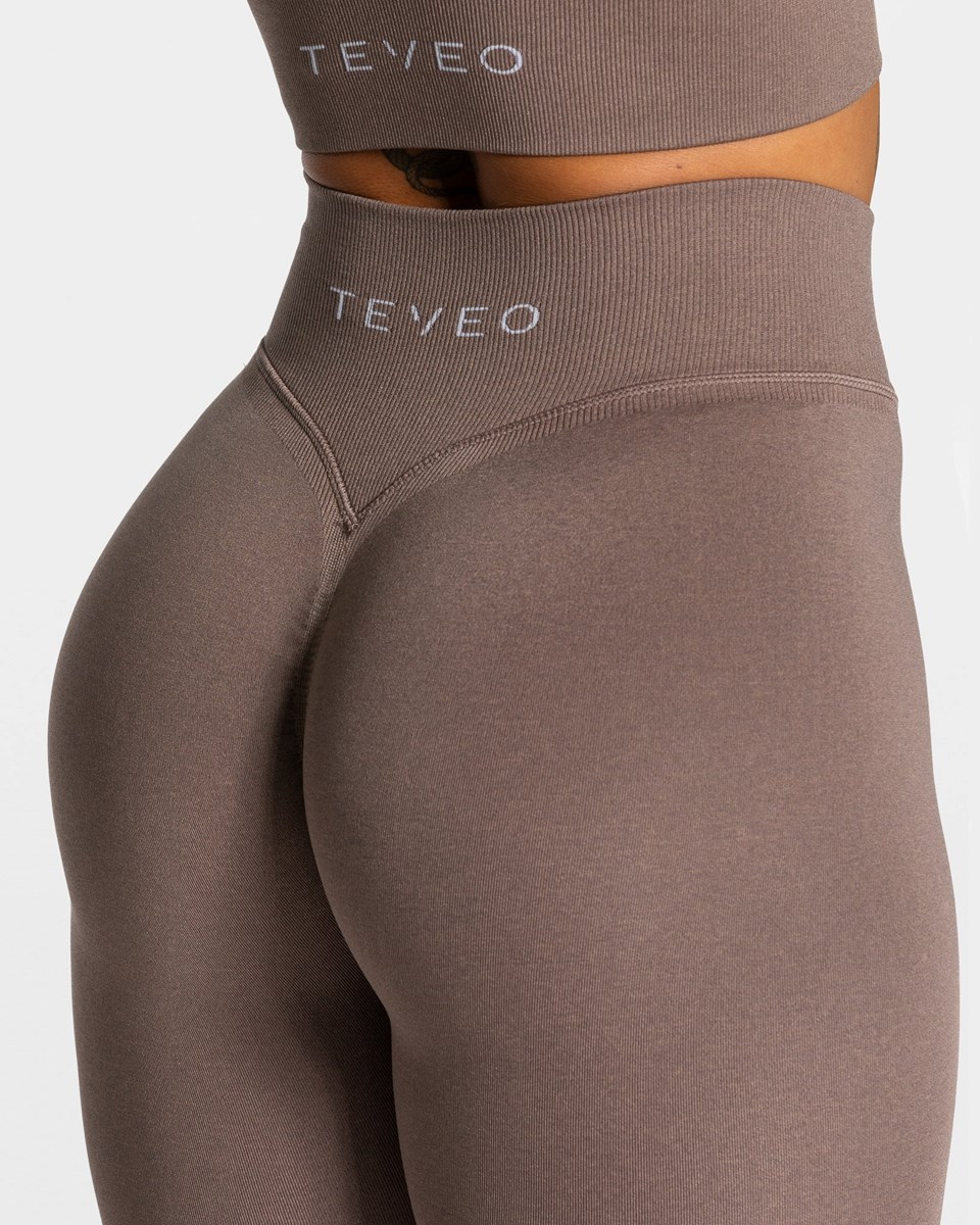 TEVEO Statement Scrunch Leggings Mokka | GLIQ-34159