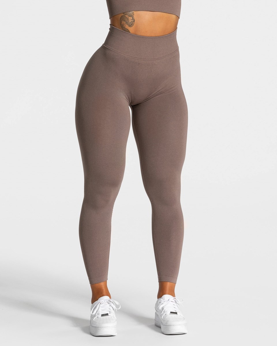 TEVEO Statement Scrunch Leggings Mokka | GLIQ-34159