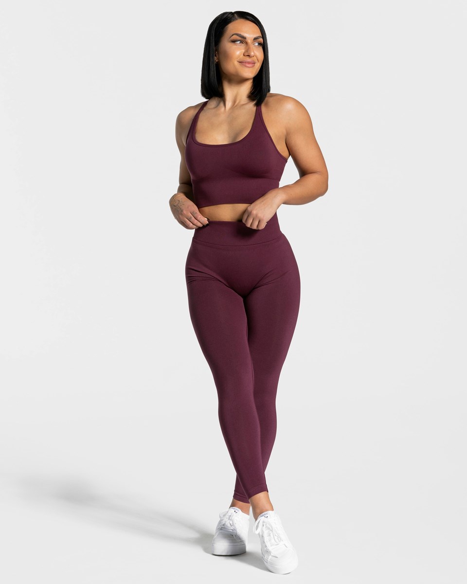 TEVEO Statement Scrunch Leggings Pflaume | VYPD-83276