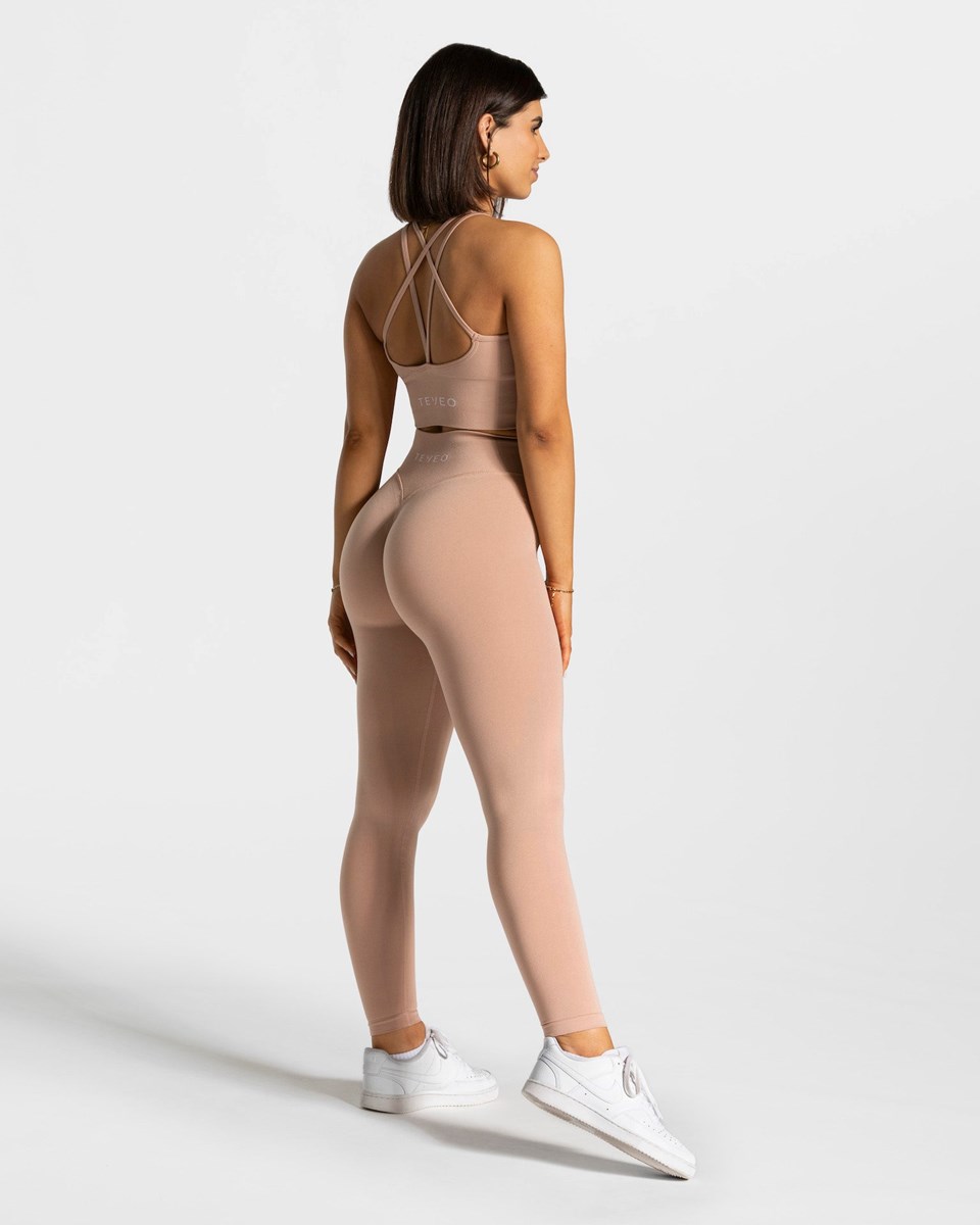 TEVEO Statement Scrunch Leggings Růžové | ELPT-29578