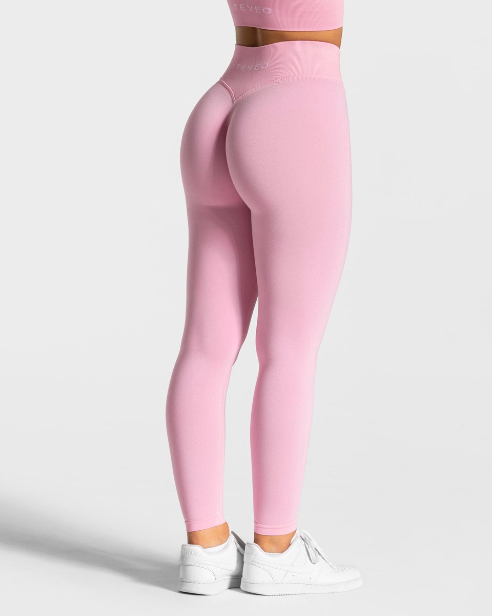 TEVEO Statement Scrunch Leggings Růžové | RQVL-61790