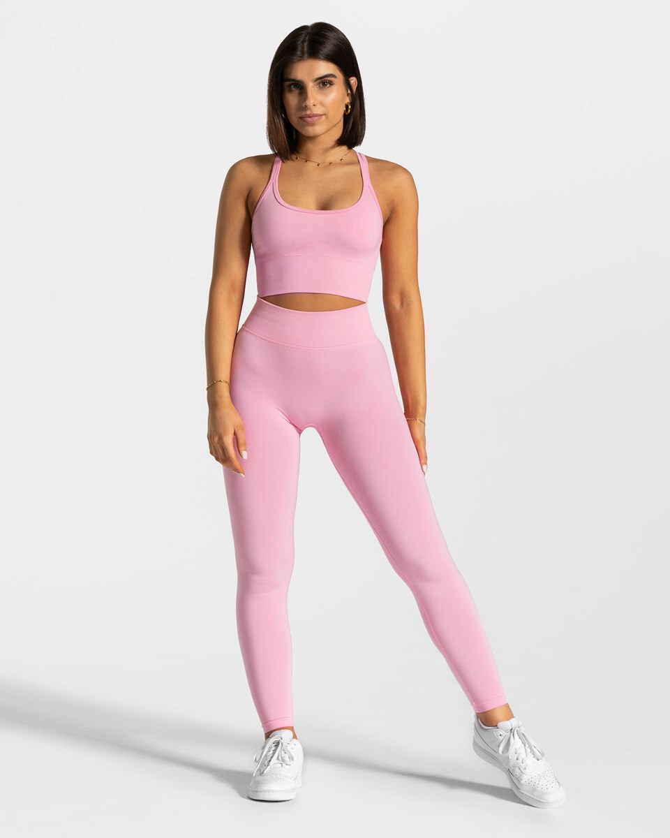 TEVEO Statement Scrunch Leggings Růžové | RQVL-61790