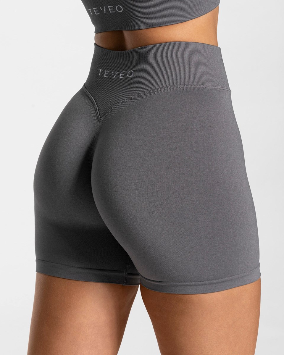 TEVEO Statement Scrunch Shorts Graphit | GQZK-18063