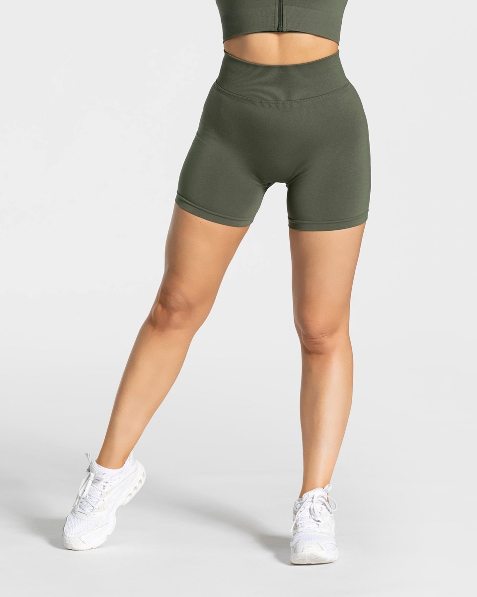 TEVEO Statement Scrunch Shorts Hnědožlutý | UZJK-91783