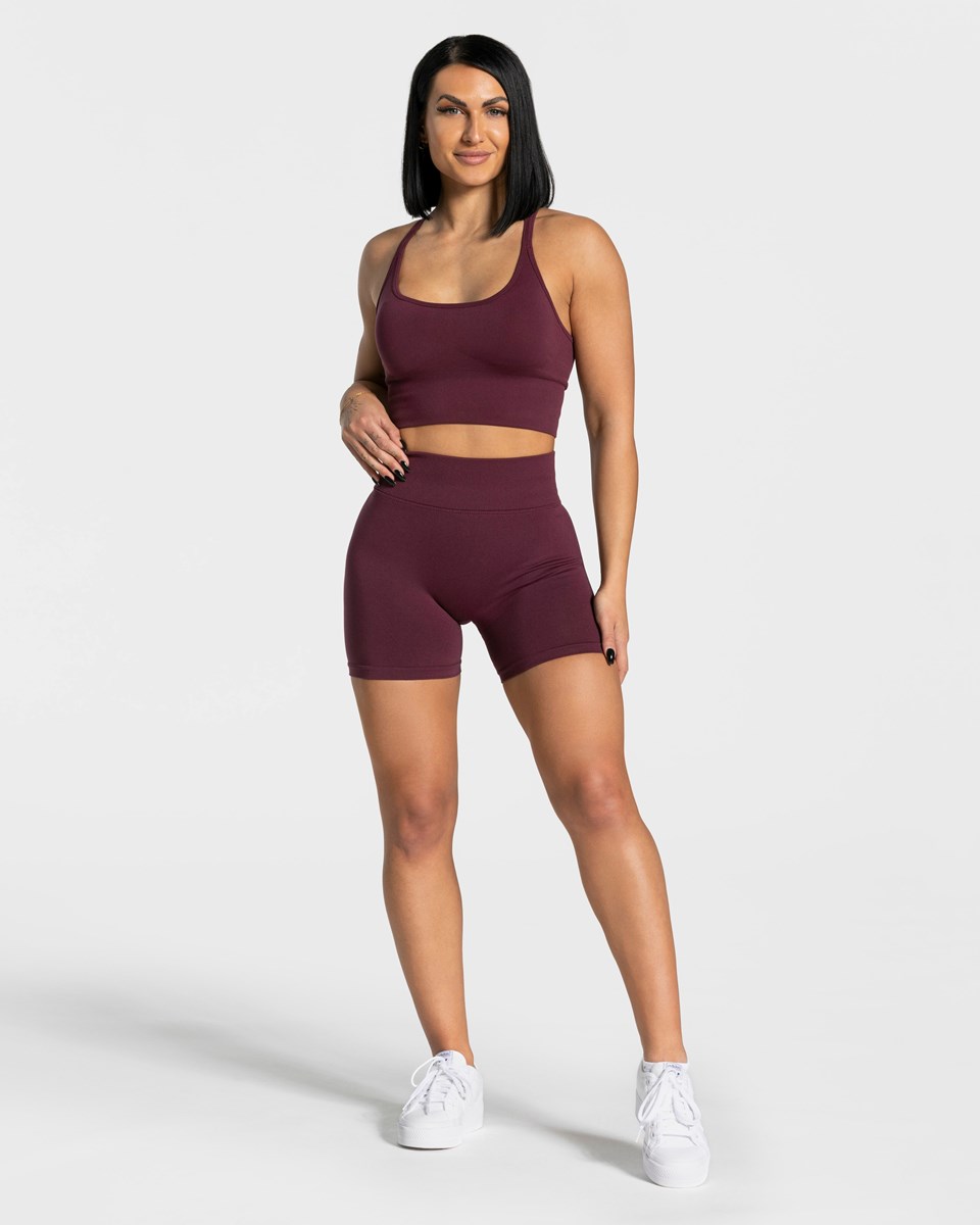 TEVEO Statement Scrunch Shorts Pflaume | DUYM-23508