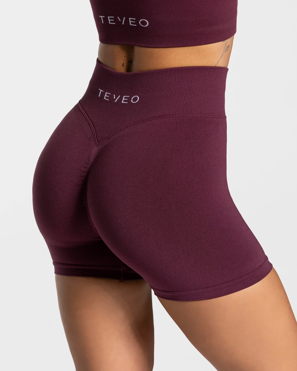 TEVEO Statement Scrunch Shorts Pflaume | DUYM-23508