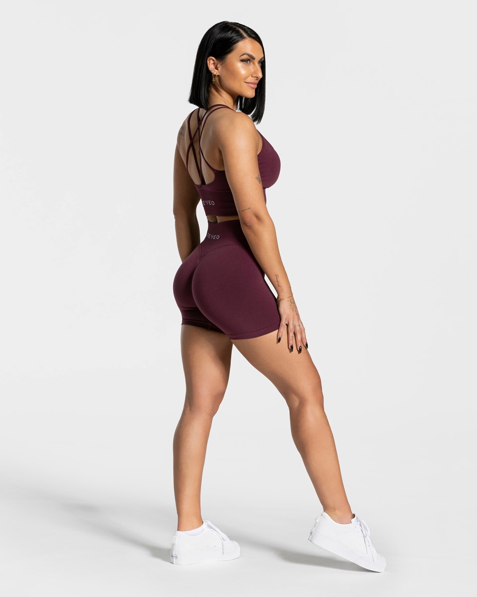 TEVEO Statement Scrunch Shorts Pflaume | DUYM-23508