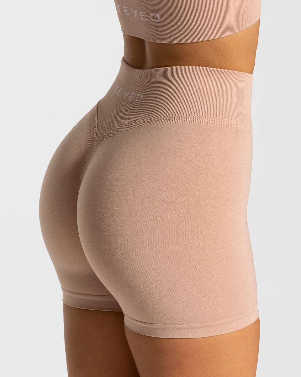 TEVEO Statement Scrunch Shorts Růžové | NXWZ-23794