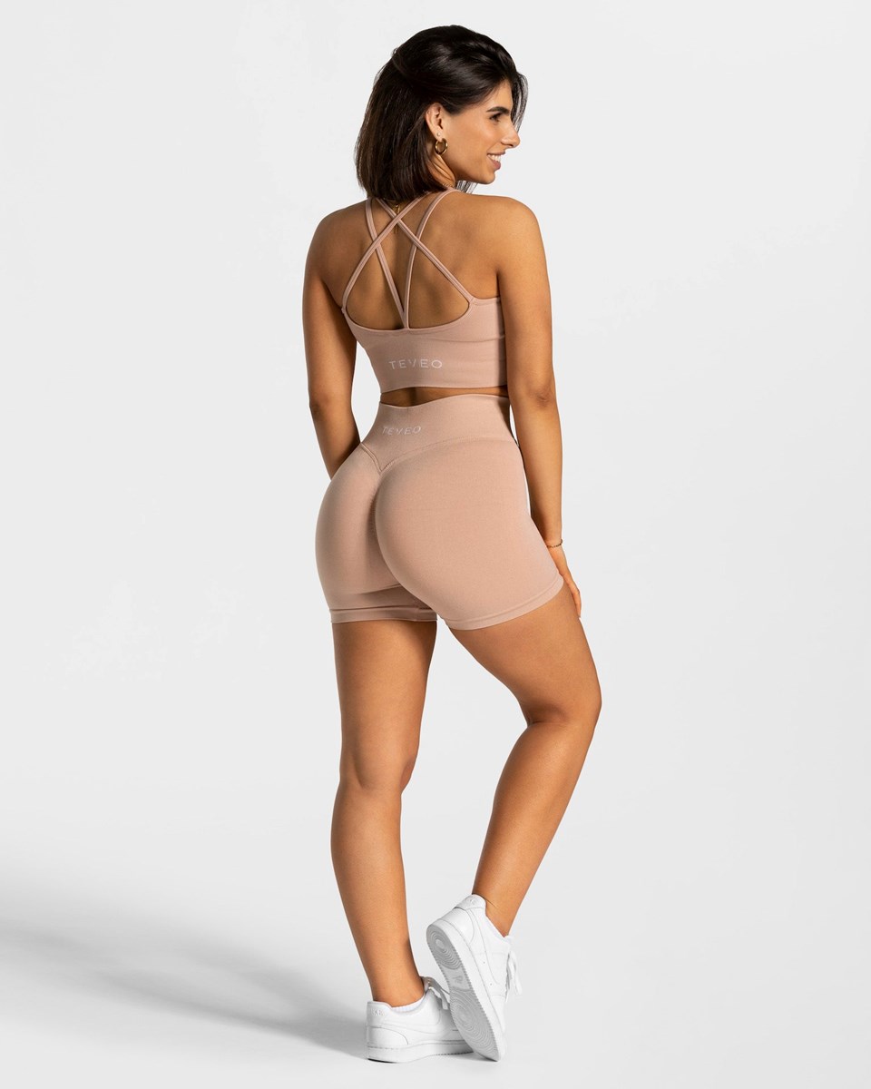 TEVEO Statement Scrunch Shorts Růžové | NXWZ-23794