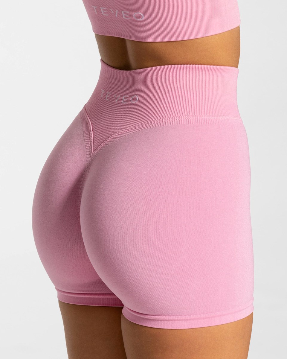 TEVEO Statement Scrunch Shorts Růžové | QDXZ-43879
