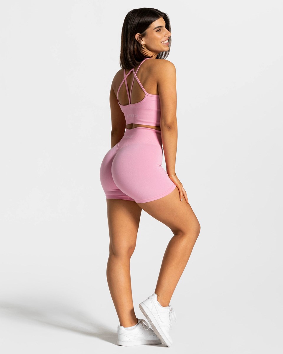 TEVEO Statement Scrunch Shorts Růžové | QDXZ-43879