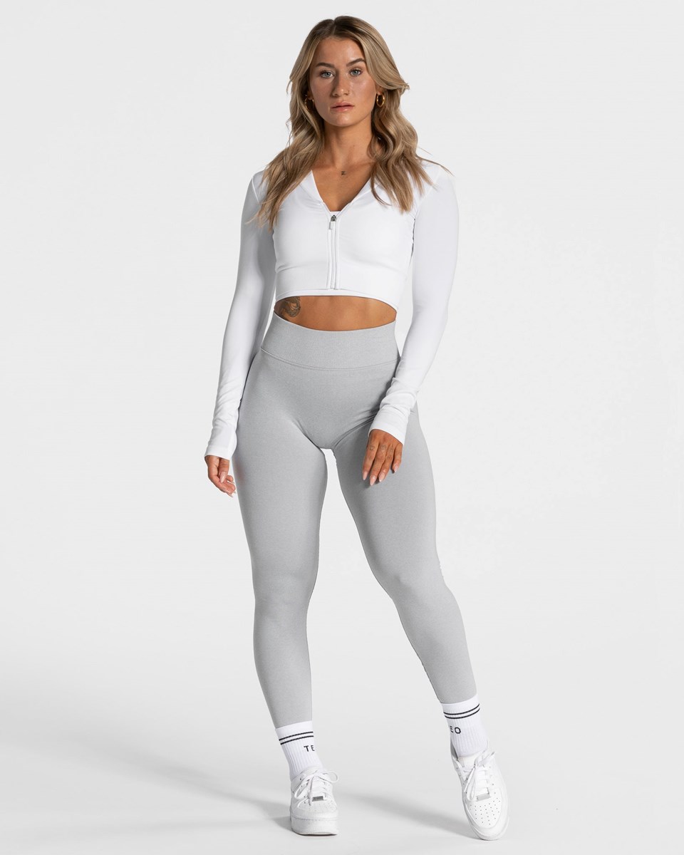 TEVEO Statement Zip Jackets Bílé | SCZP-09178