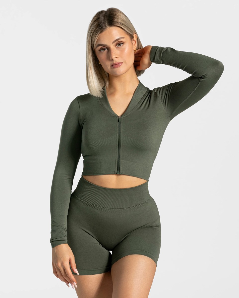 TEVEO Statement Zip Jackets Hnědožlutý | CFHW-92645