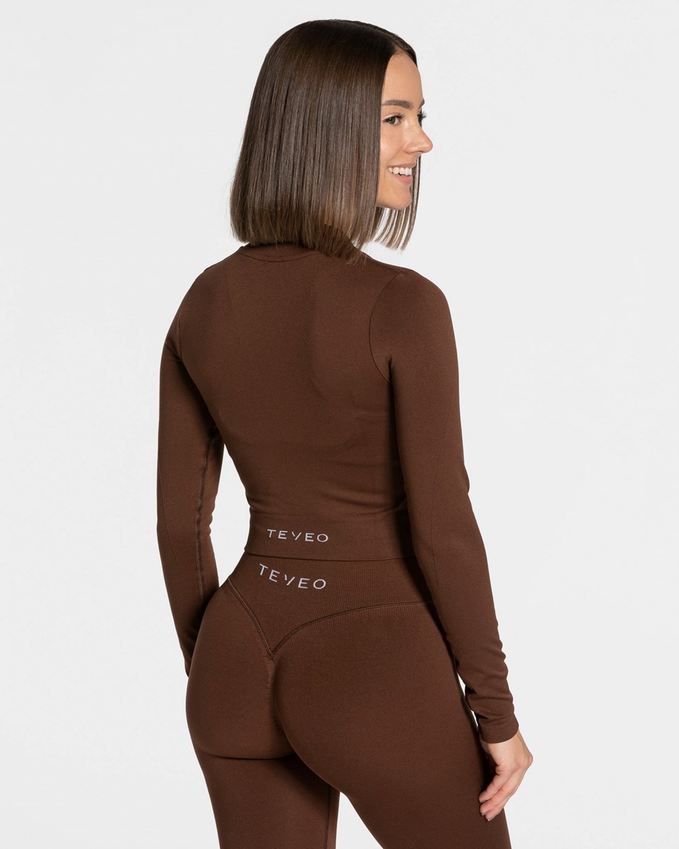 TEVEO Statement Zip Jackets Kaffee | JKXR-94380