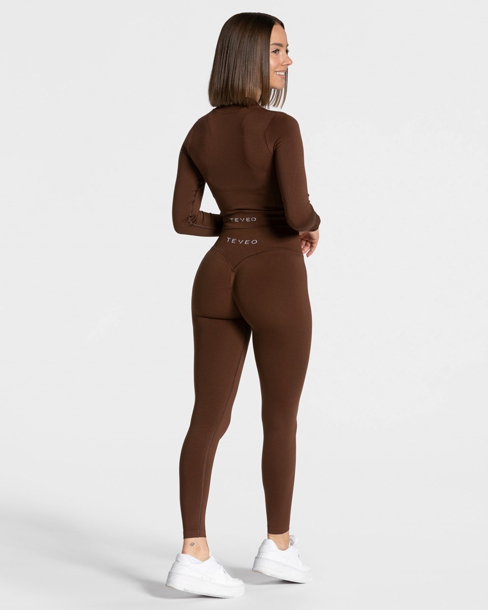 TEVEO Statement Zip Jackets Kaffee | JKXR-94380