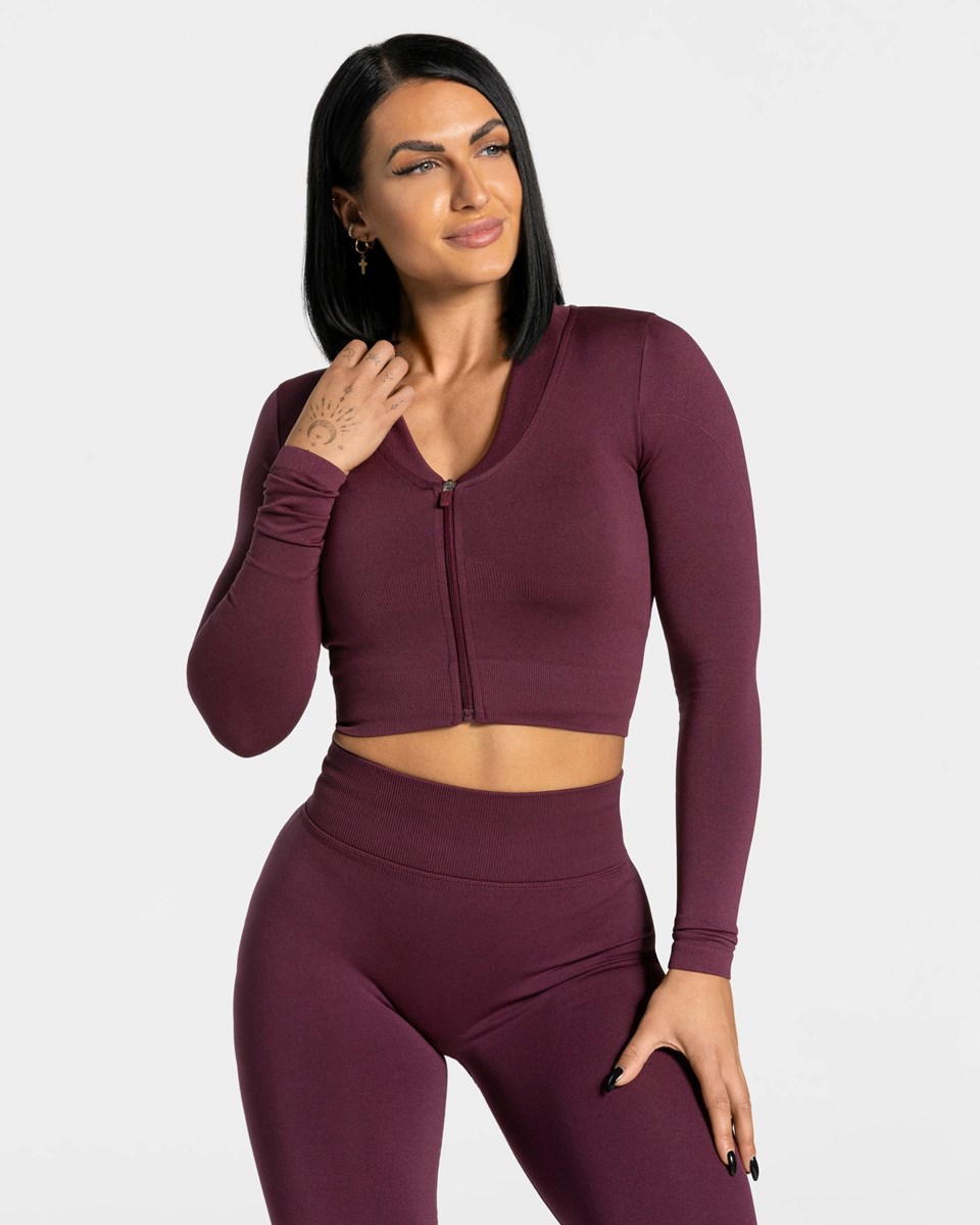 TEVEO Statement Zip Jackets Pflaume | QRUE-83709