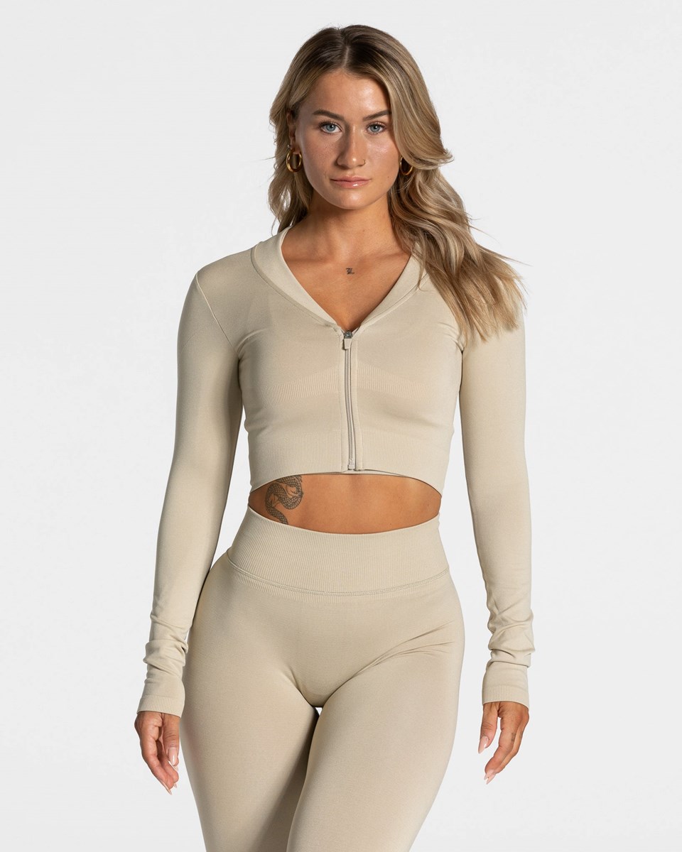 TEVEO Statement Zip Jackets Sand | MLNR-97148