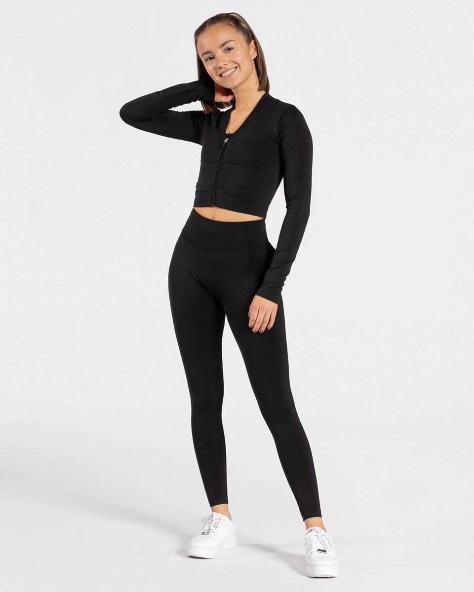 TEVEO Statement Zip Jackets Černé | WGVD-93561