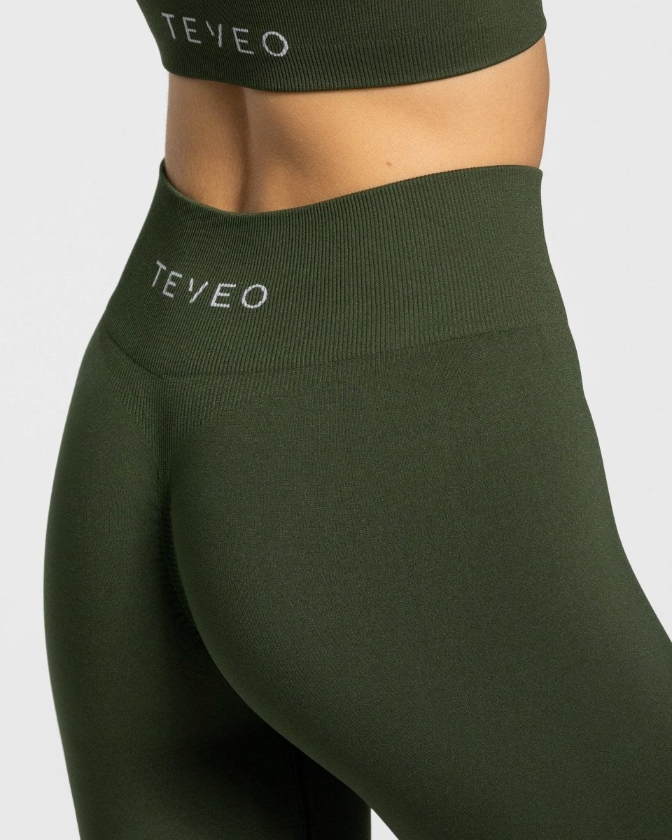 TEVEO Timeless Scrunch Leggings Hnědožlutý | DCGT-35702