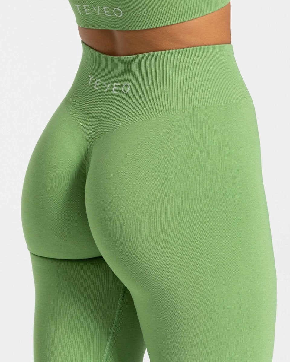 TEVEO Timeless Scrunch Leggings Olivy Zelené | SBGP-97654